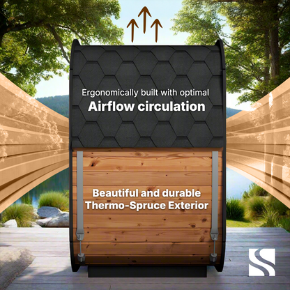 SaunaLife CUBE Series CL4G | 1-2 Person Outdoor Traditional Sauna