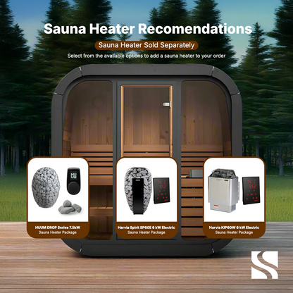 SaunaLife CUBE Series CL4G | 1-2 Person Outdoor Traditional Sauna