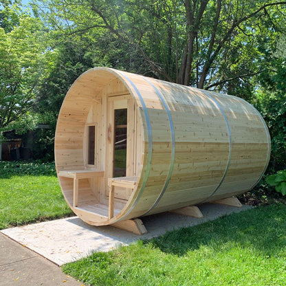 Dundalk LeisureCraft Tranquility 6-8 Person Barrel Sauna | Canadian Timber Collection (CTC2345)