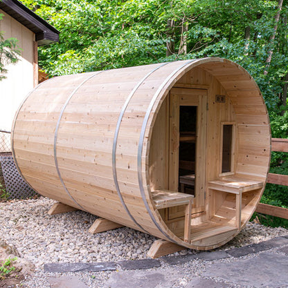 Dundalk LeisureCraft Tranquility 6-8 Person Barrel Sauna | Canadian Timber Collection (CTC2345)