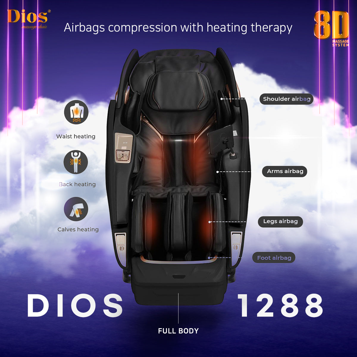 Kahuna Dios-1288 8D AI Massage Chair