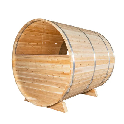 Dundalk LeisureCraft Serenity MP 4-Person Barrel Sauna | Canadian Timber Collection (CTC2245MP)