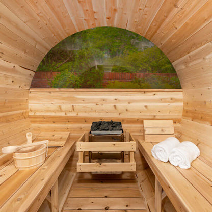 Dundalk LeisureCraft Tranquility 6-8 Person Barrel Sauna | Canadian Timber Collection (CTC2345)