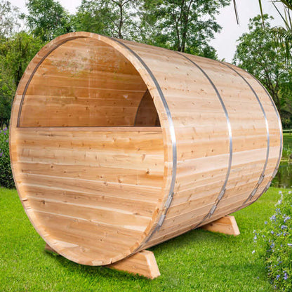 Dundalk LeisureCraft Tranquility 6-8 Person Barrel Sauna | Canadian Timber Collection (CTC2345)
