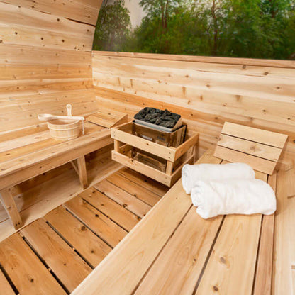 Dundalk LeisureCraft Tranquility 6-8 Person Barrel Sauna | Canadian Timber Collection (CTC2345)