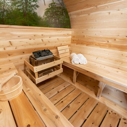 Dundalk LeisureCraft Tranquility 6-8 Person Barrel Sauna | Canadian Timber Collection (CTC2345)
