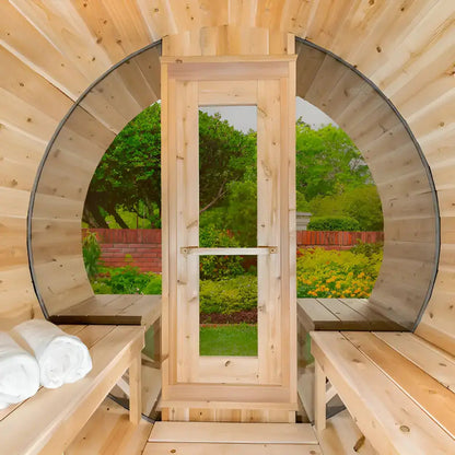 Dundalk LeisureCraft Tranquility 6-8 Person Barrel Sauna | Canadian Timber Collection (CTC2345)