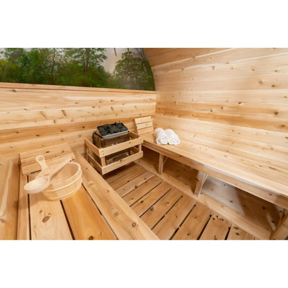Dundalk LeisureCraft Serenity MP 4-Person Barrel Sauna | Canadian Timber Collection (CTC2245MP)