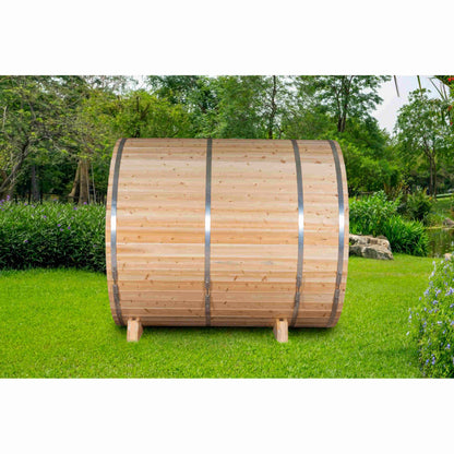Dundalk LeisureCraft Serenity MP 4-Person Barrel Sauna | Canadian Timber Collection (CTC2245MP)