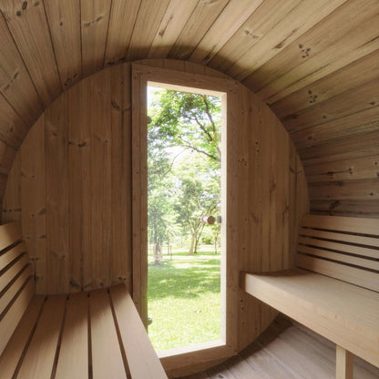 SaunaLife ERGO Series E7 | 4 Person Outdoor Barrel Sauna
