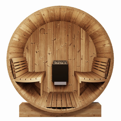 SaunaLife ERGO Series E7 | 4 Person Outdoor Barrel Sauna