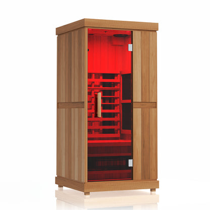 Finnmark Designs 1-Person Full Spectrum Infrared Sauna + Red Light Therapy | FD-KN001