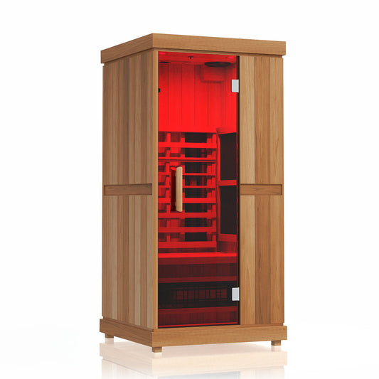 Finnmark Designs 1-Person Full Spectrum Infrared Sauna + Red Light Therapy | FD-KN001