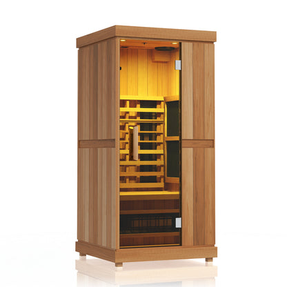 Finnmark Designs 1-Person Full Spectrum Infrared Sauna + Red Light Therapy | FD-KN001