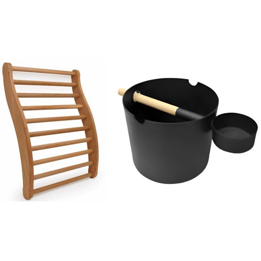 Finnmark Ergonomic Cedar Backrest & Kolo Bucket and Ladle