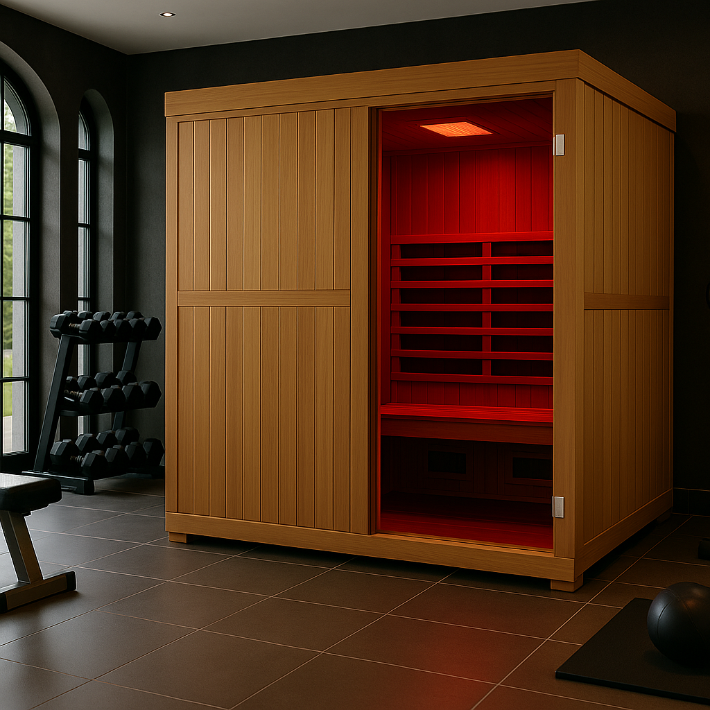 Finnmark Designs Trinity 4-Person Hybrid Infrared & Traditional Steam Sauna + Red Light Therapy | FD-KN005