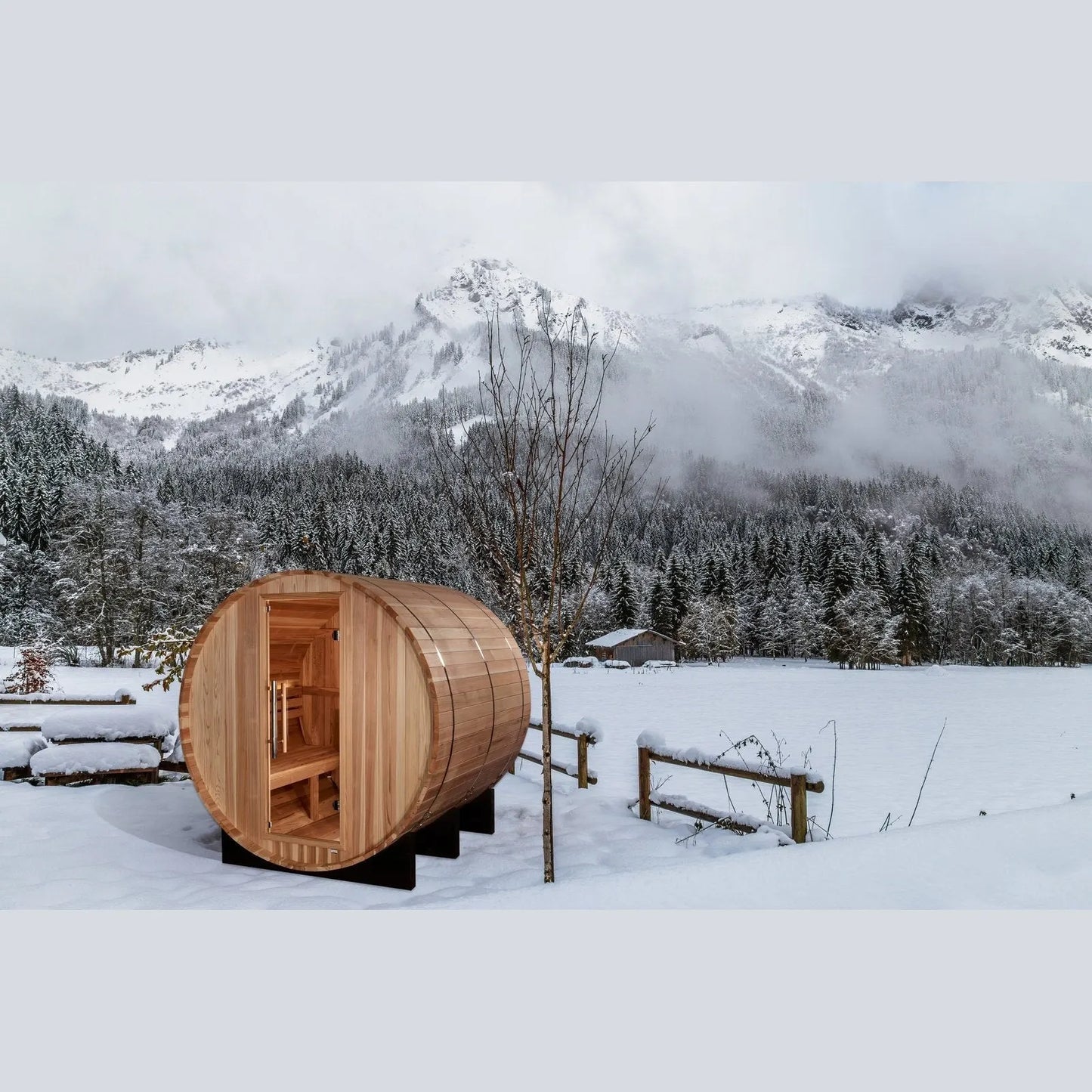Golden Designs Arosa 4 Person Barrel Traditional Sauna GDI-B004-01
