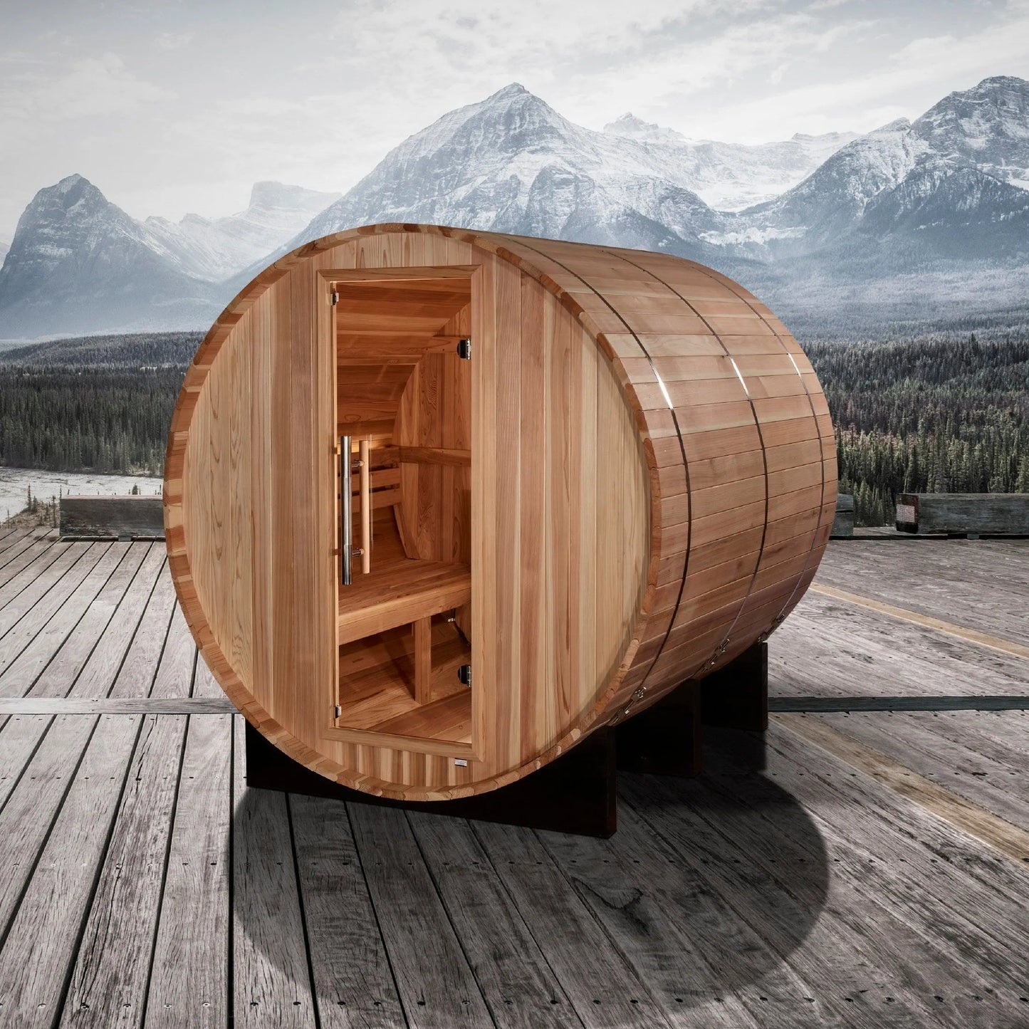 Golden Designs Arosa 4 Person Barrel Traditional Sauna GDI-B004-01