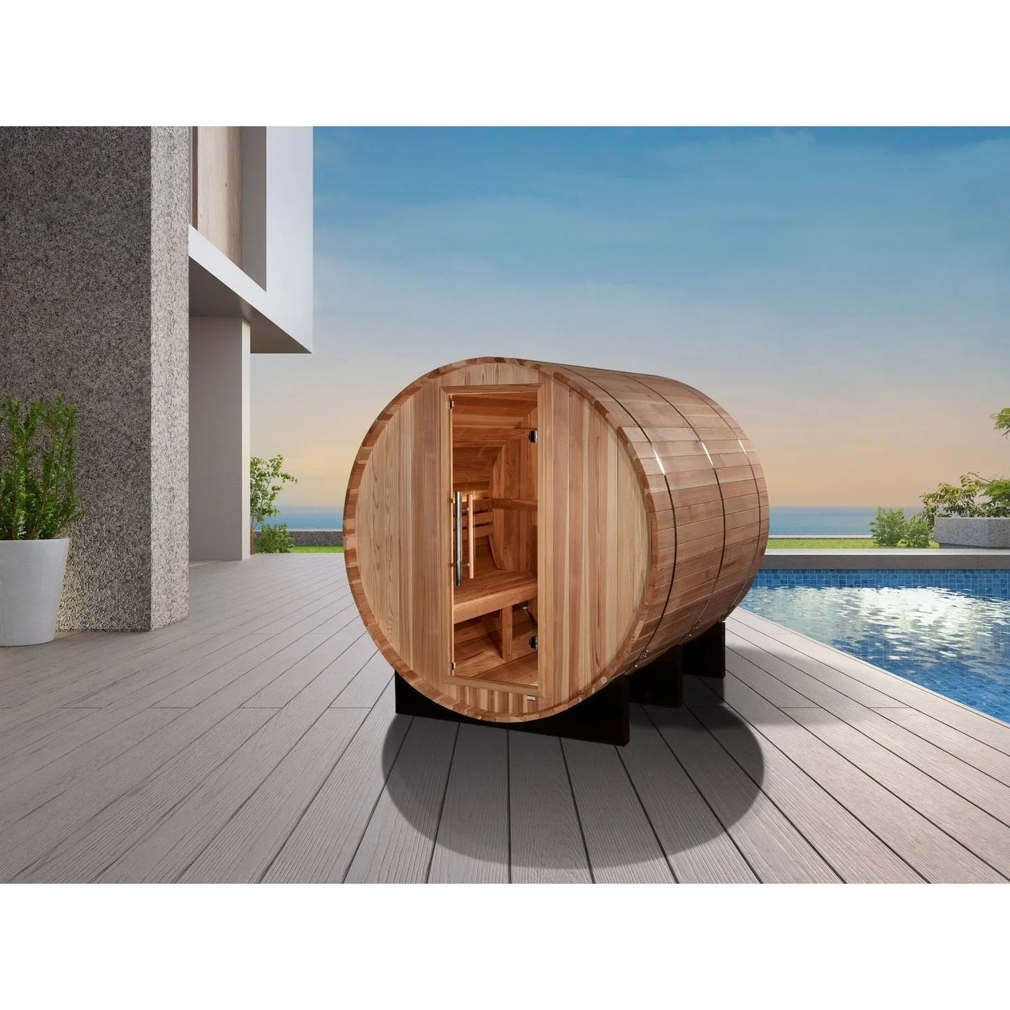 Golden Designs Arosa 4 Person Barrel Traditional Sauna GDI-B004-01