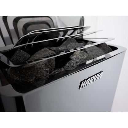 Harvia SW80 The Wall Series 8kW Black Stainless Steel Sauna Heater HSW8U1B