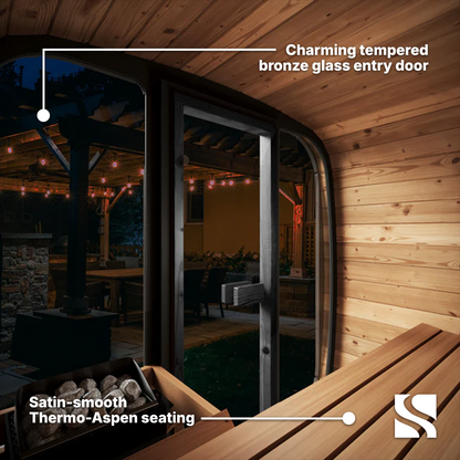 SaunaLife CUBE Series CL4G | 1-2 Person Outdoor Traditional Sauna