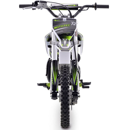 MotoTec X2 110cc 4-Stroke Gas Dirt Bike Green