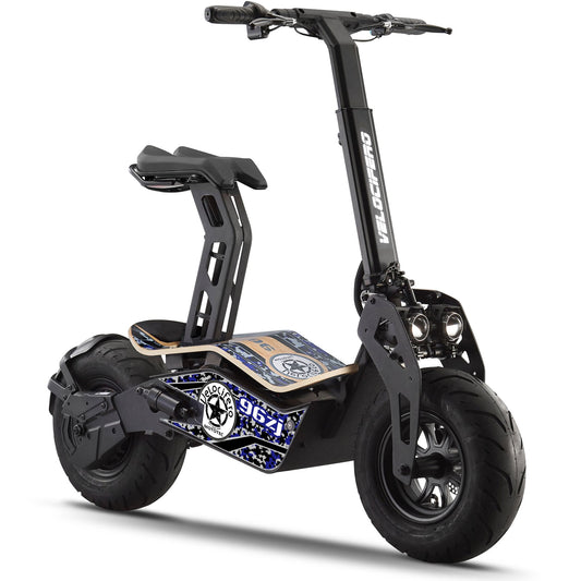 MotoTec Mad 1600w 48v Electric Scooter Blue