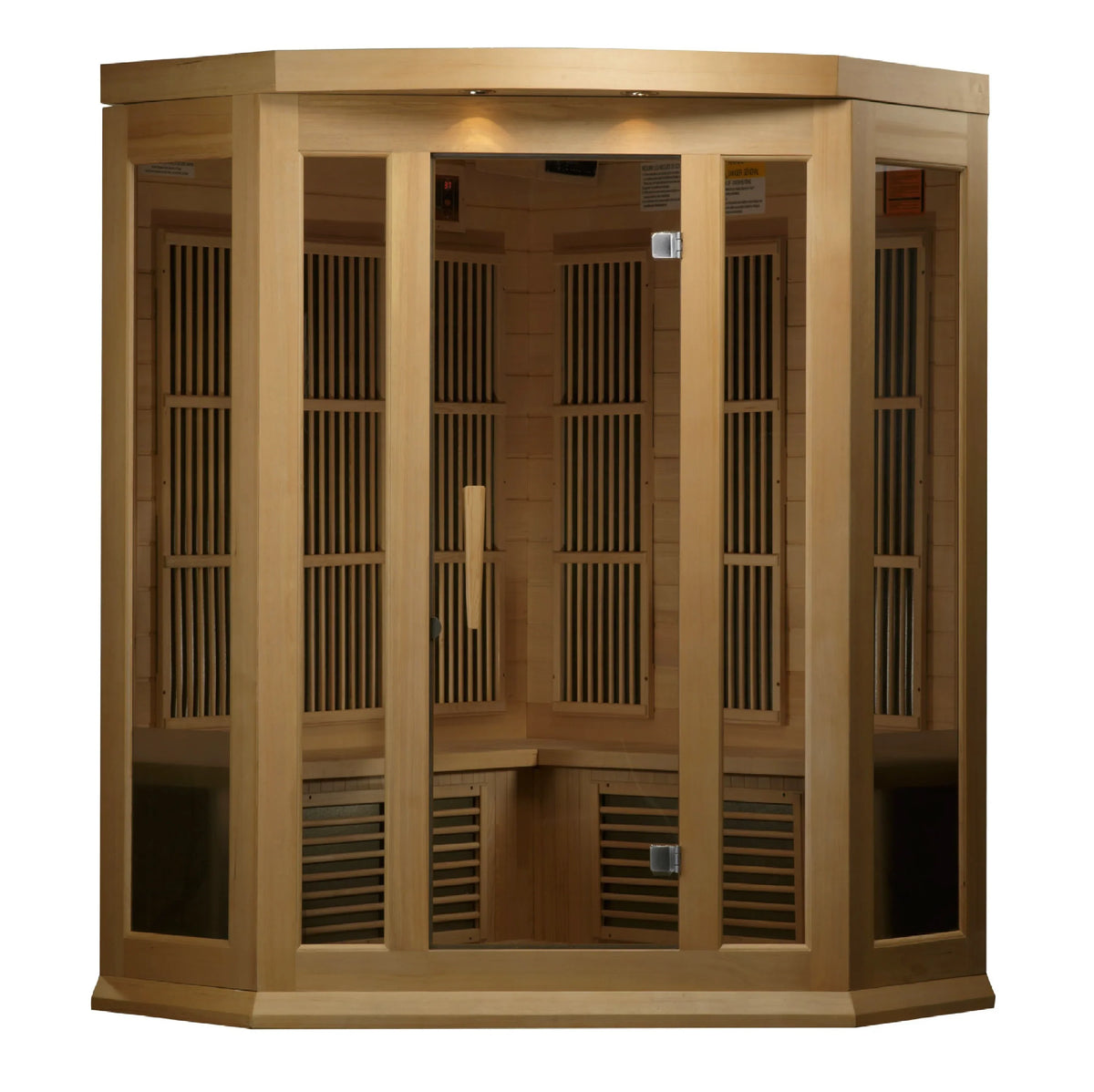 Z Intra Red Maxxus 3-Person Corner Near Zero EMF FAR Infrared Sauna | MX-K356-01-Z ...