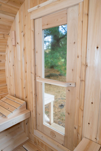Dundalk LeisureCraft Serenity 4-Person Barrel Sauna | Canadian Timber Collection (CTC2245W)