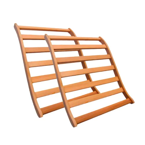 Golden Designs Ergonomic S-Shape Sauna Backrest Set - Red Cedar (2 Pack)