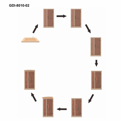 Golden Designs 1-2-Person 2025 Reserve Edition Full Spectrum Sauna GDI-8010-03