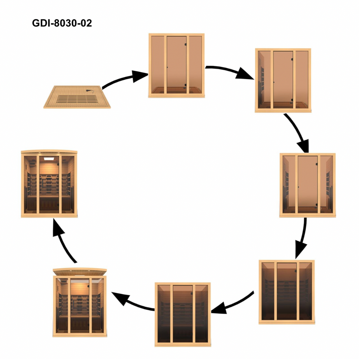 Golden Designs 3-Person 2025 Reserve Edition Full Spectrum Sauna GDI-8030-03