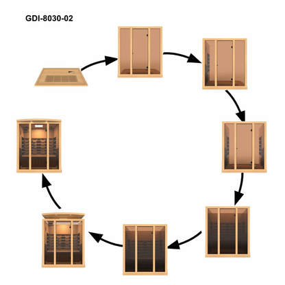 Golden Designs 3-Person 2025 Reserve Edition Full Spectrum Sauna GDI-8030-03