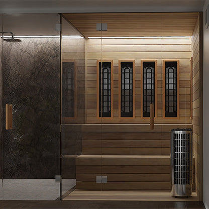 Finnmark Full Spectrum+™ Ceramic Infrared Sauna Heater Kit (240V, WiFi Control)