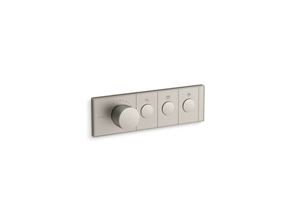KOHLER K-26347-9 Anthem Three-outlet Recessed Mechanical Thermostatic Valve Control