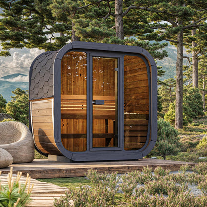 SaunaLife CUBE Series CL4G | 1-2 Person Outdoor Traditional Sauna