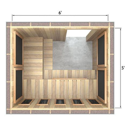 Finnmark Full Spectrum+™ Ceramic & Carbon Infrared Sauna Heater Kit (240V, WiFi Control)