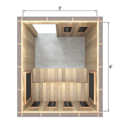 Finnmark Full Spectrum+™ Ceramic & Carbon Infrared Sauna Heater Kit (240V, WiFi Control)