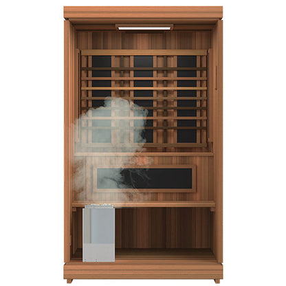 Finnmark Designs Trinity 2-Person Hybrid Infrared & Traditional Steam Sauna + Red Light Therapy | FD-KN004