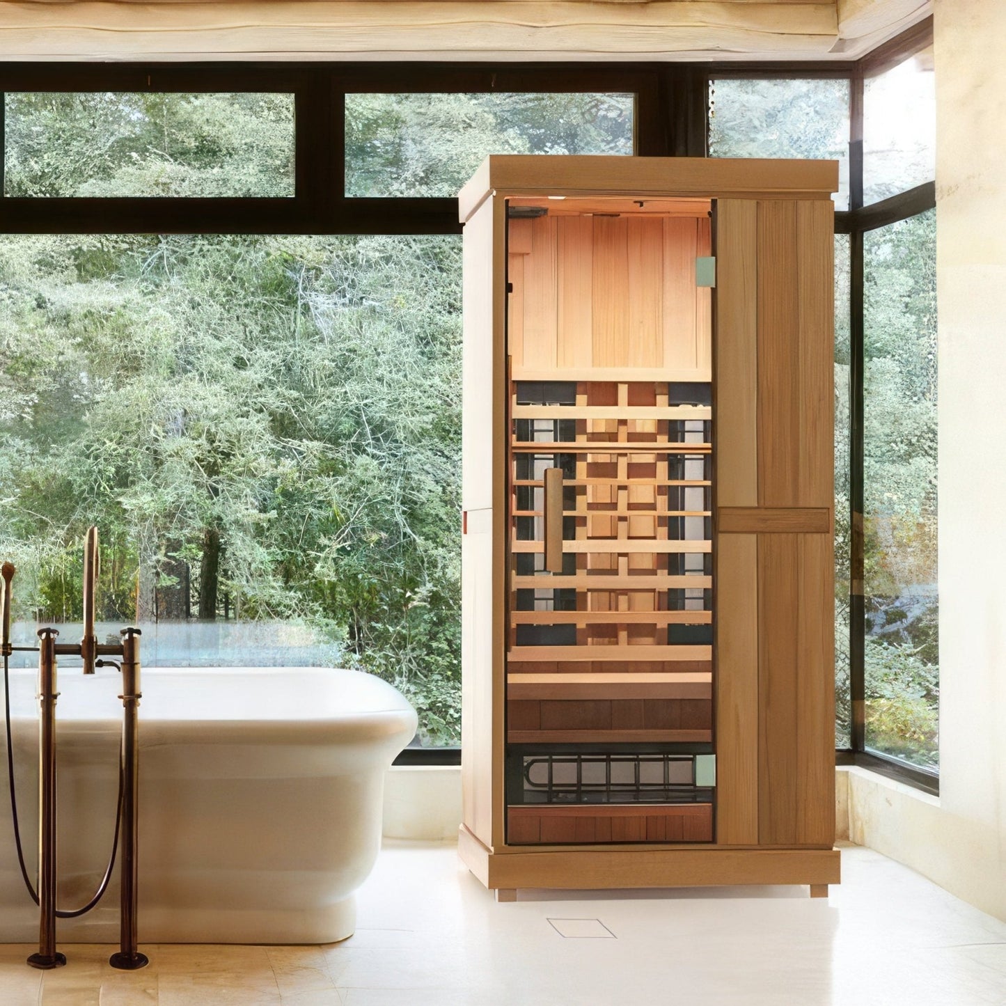 Finnmark Designs 1-Person Full Spectrum Infrared Sauna + Red Light Therapy | FD-KN001