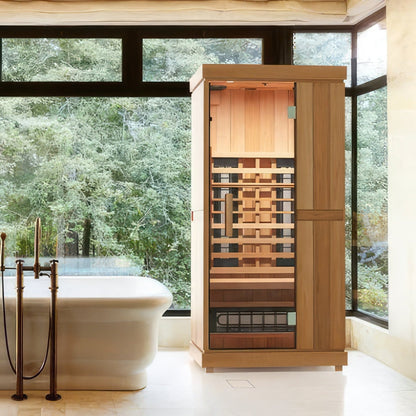 Finnmark Designs 1-Person Full Spectrum Infrared Sauna + Red Light Therapy | FD-KN001