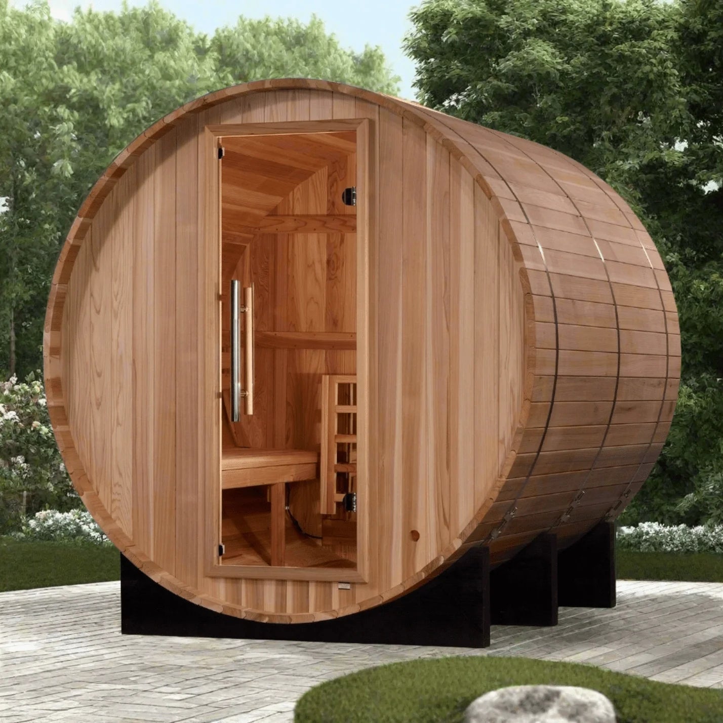 Golden Designs Arosa 4 Person Barrel Traditional Sauna GDI-B004-01