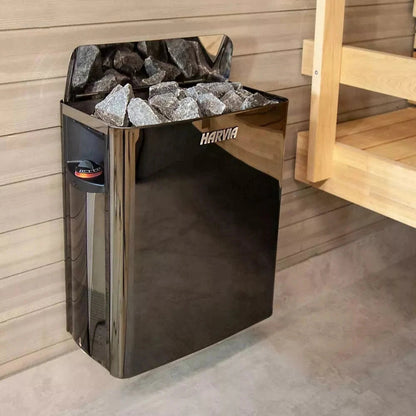 Harvia SW60 The Wall Series 6kW Black Stainless Steel Sauna Heater HSW6U1B