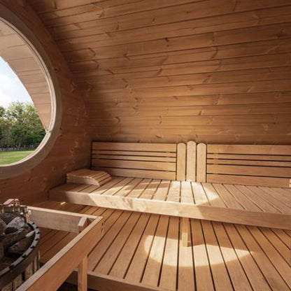SaunaLife Garden Series G11 | 8 Person Outdoor Sauna with 2 Rooms