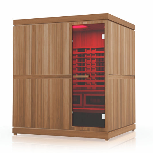 Finnmark Designs Trinity 4-Person Hybrid Infrared & Traditional Steam Sauna + Red Light Therapy | FD-KN005
