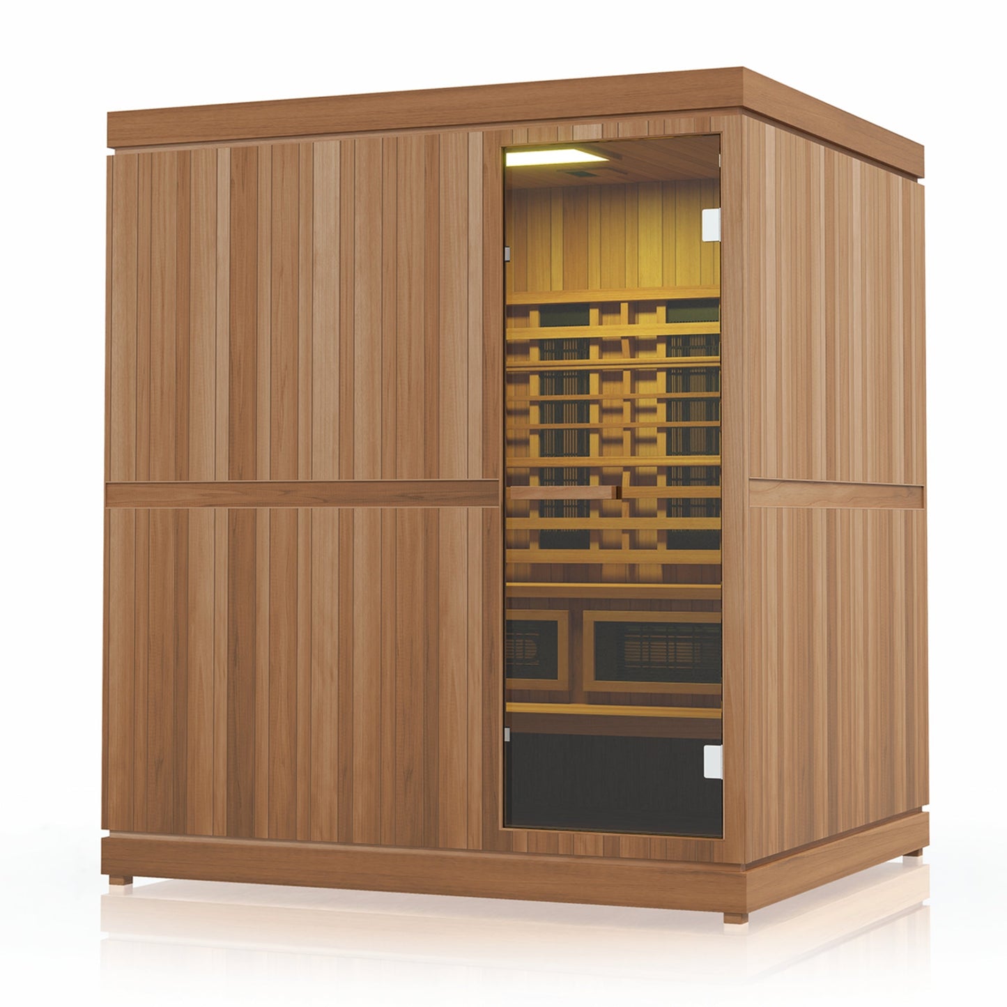 Finnmark Designs Trinity 4-Person Hybrid Infrared & Traditional Steam Sauna + Red Light Therapy | FD-KN005