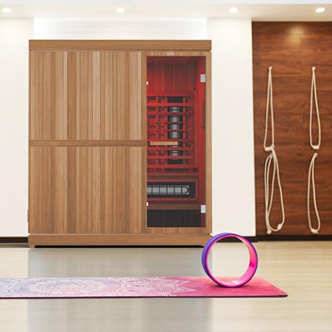 Finnmark Designs Trinity 4-Person Hybrid Infrared & Traditional Steam Sauna + Red Light Therapy | FD-KN005